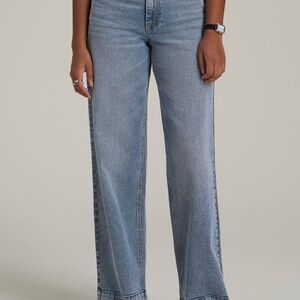 American Tall Luna High Rise Wide Leg Tall Jeans for Women in Perfect Blue Size